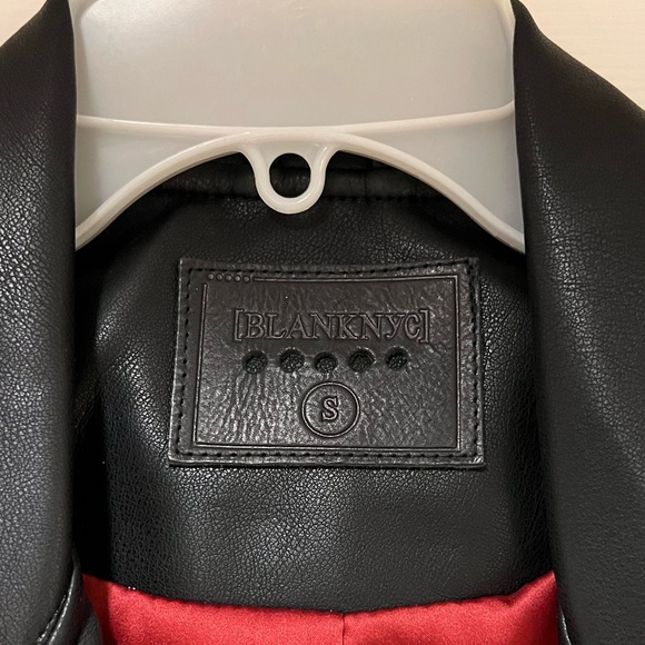 HAND PAINTED Blank NYC Leather Jacket - Picture 7 of 10